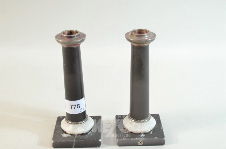 Paar Leuchter, Alabaster