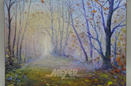 Gemälde ''Waldweg im Herbst''