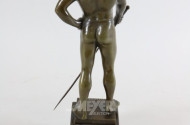 Bronze-Statuette ''Fechter''