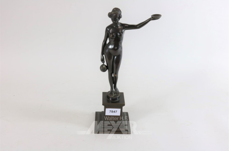Bronze-Statuette ''weibl. Akt''