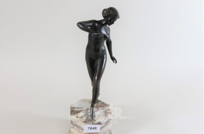 Bronze-Statuette ''weibl. Akt''