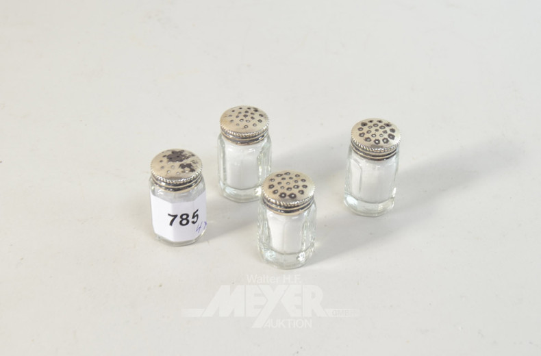 4 kl. Salzstreuer, Silber