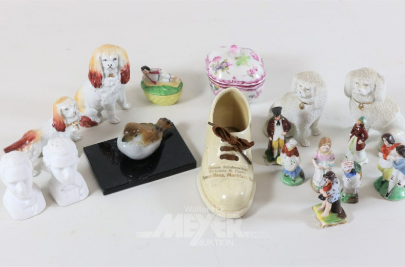 kl. Posten Porzellan-Figuren und