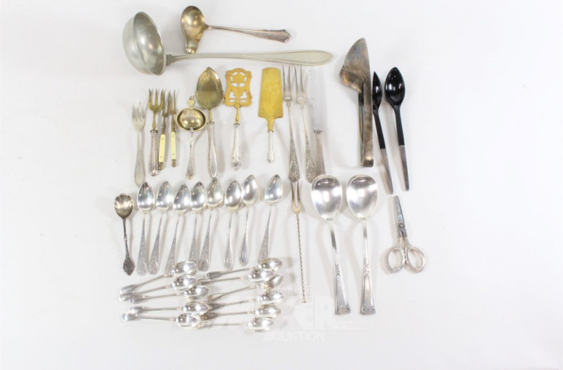 Posten Besteck-u. Vorlegebesteckteile: