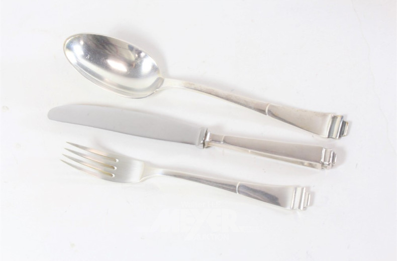 Besteckkasten, 800er Silber,