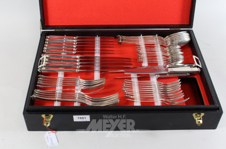 Besteckkasten, 800er Silber,