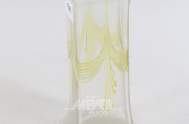 Jugendstil-Vase, Glas, Höhe: ca. 22 cm