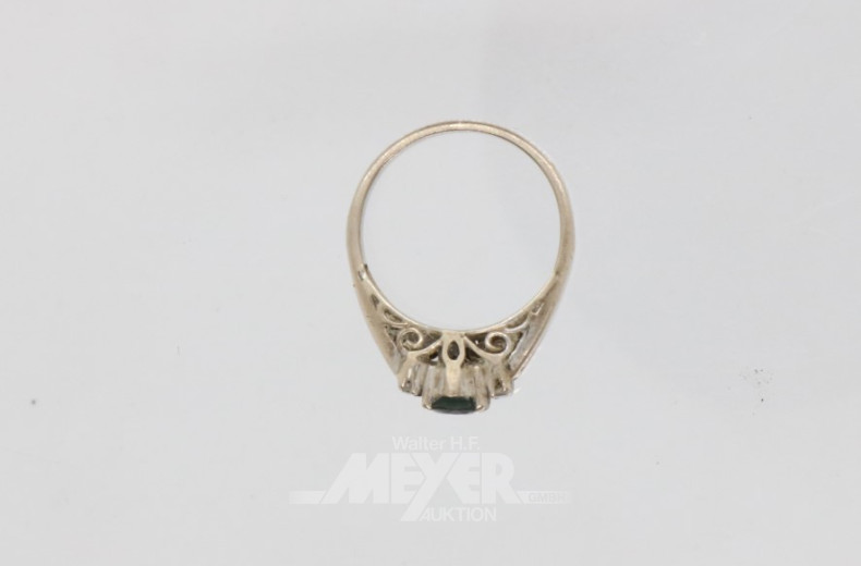 Damenring, 750er WG, besetzt mit