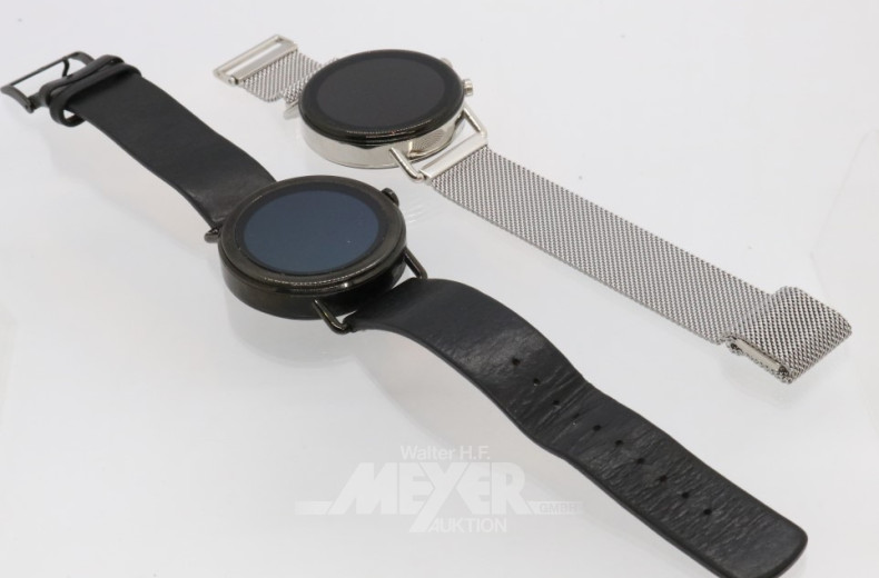 2 Smartwatches SKAGEN mit 1 Ladekabel