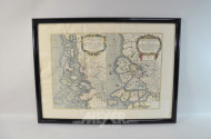2 farbige Topografien '' Norddeutschland''
