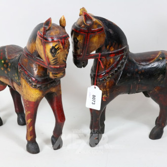 Holzfiguren ''Pferde'', reichhaltig