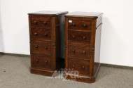 Paar Hochkommoden, Mahagoni,