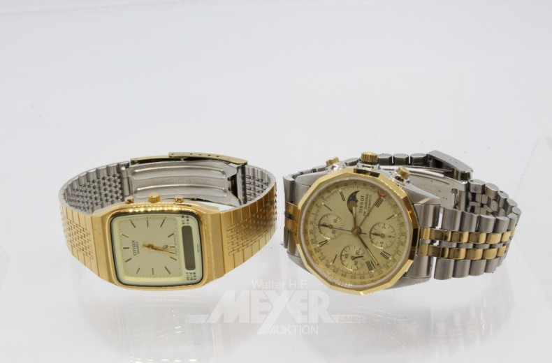 3 versch. Armbanduhren, u.a.: