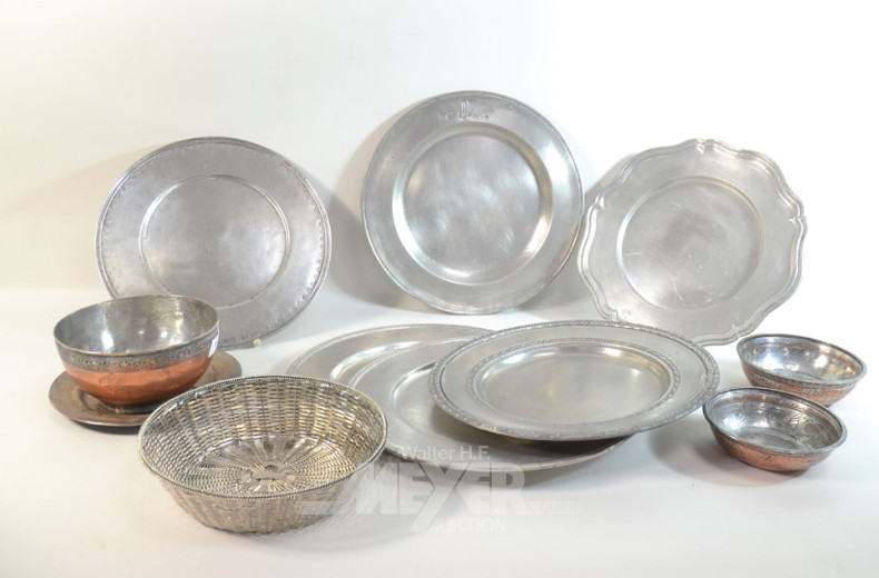 Konvolut, Zinn, best. aus: