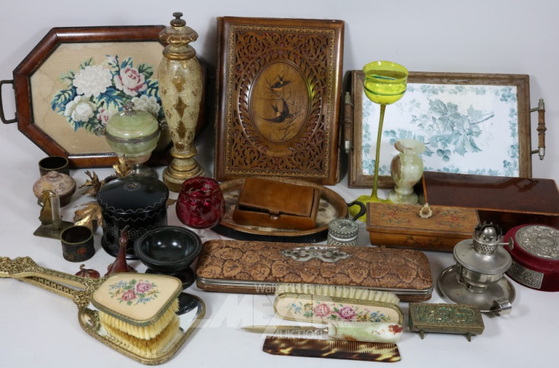 Posten Hausrat u.a.: Gläsertablett,