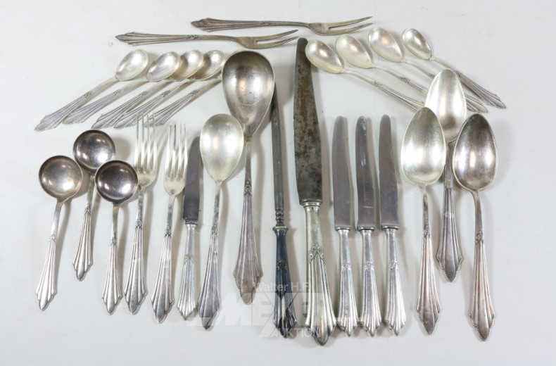 Posten Besteckteile WMF, Fächermuster,