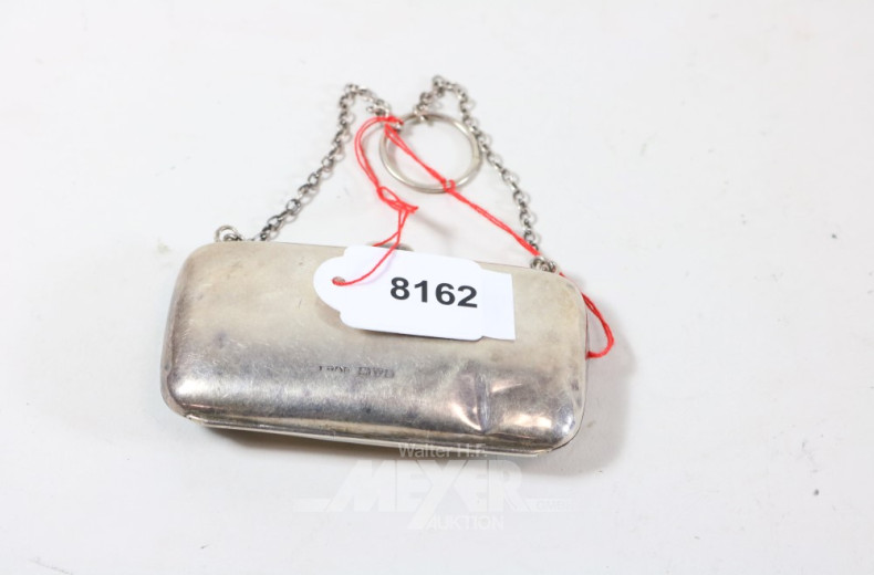 silbernes Täschchen  mit Gravur