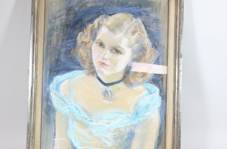 Kreidezeichnung ''Damenportrait''