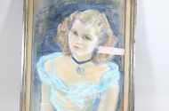 Kreidezeichnung ''Damenportrait''