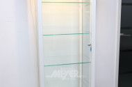 Standvitrine, weiß, 1-türig