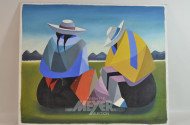 2 Gemälde ''Peruanerin''