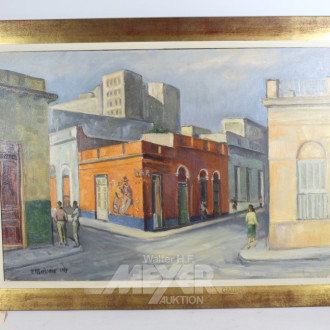 Gemälde ''Straßenansicht'', dat. 1969,