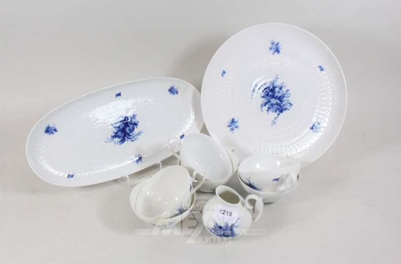 Porz.-Service ROSENTHAL, weiß mit blauem