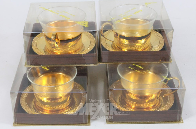 Posten div. Gläser, Teetassen sowie