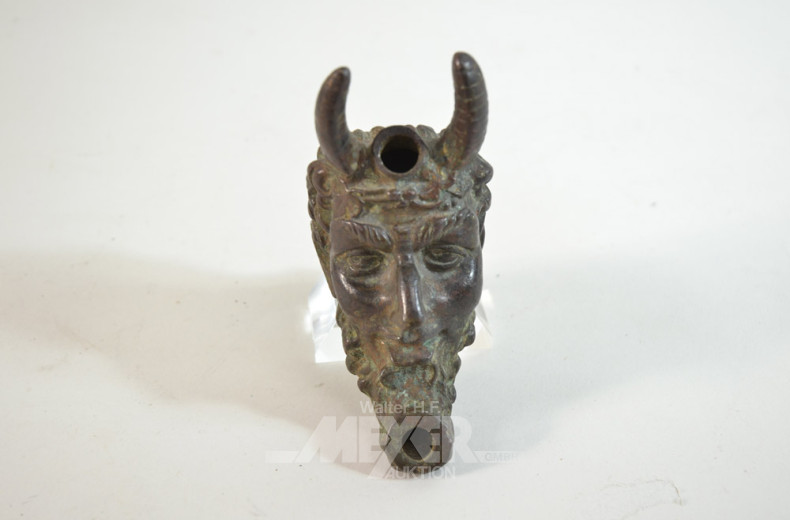 alte Öllampe, Bronze, unvollständig