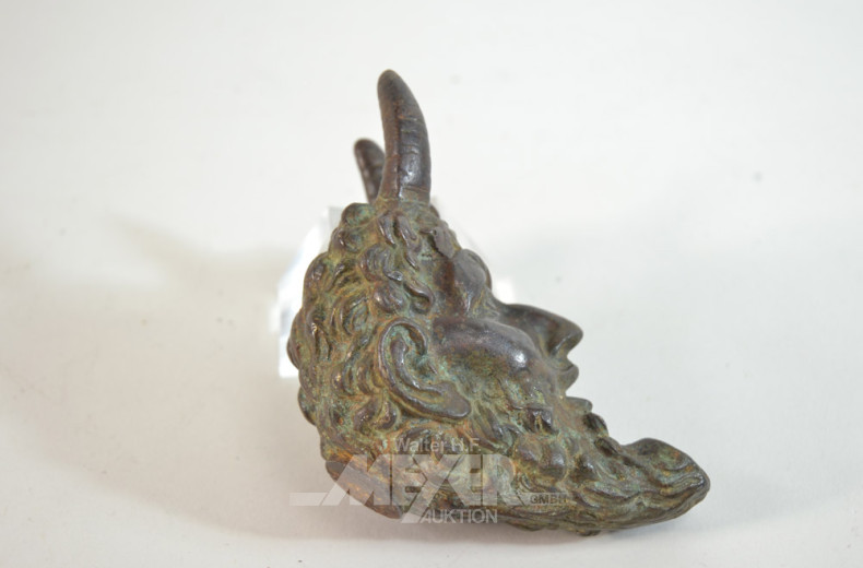 alte Öllampe, Bronze, unvollständig