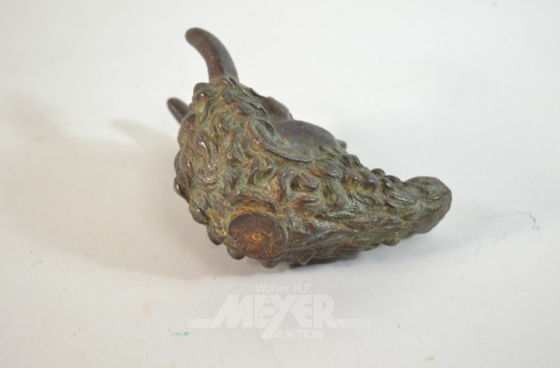 alte Öllampe, Bronze, unvollständig