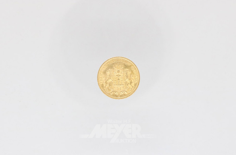 Goldmünze 20 Mark, Deutsches Reich,