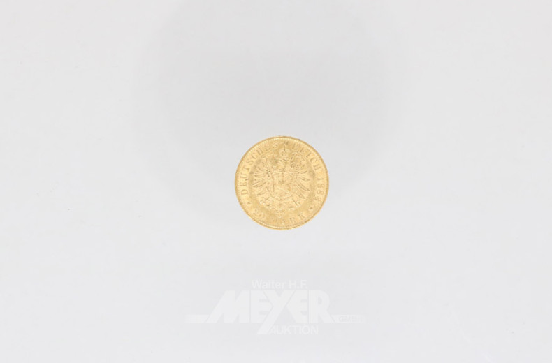 Goldmünze 20 Mark, Deutsches Reich,