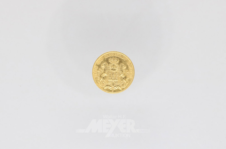 Goldmünze 20 Mark, Deutsches Reich,