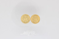 2 Goldmünzen 20 Mark, Deutsches Reich,