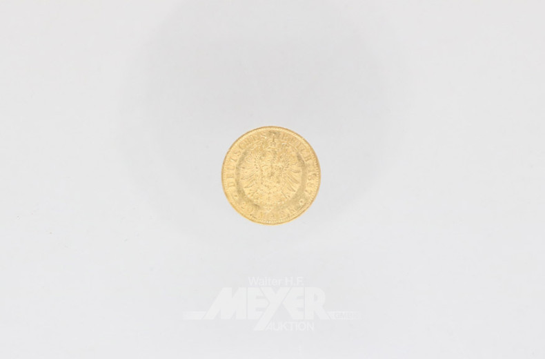 Goldmünze 20 Mark, Deutsches Reich,