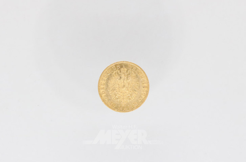 Goldmünze 20 Mark, Deutsches Reich,