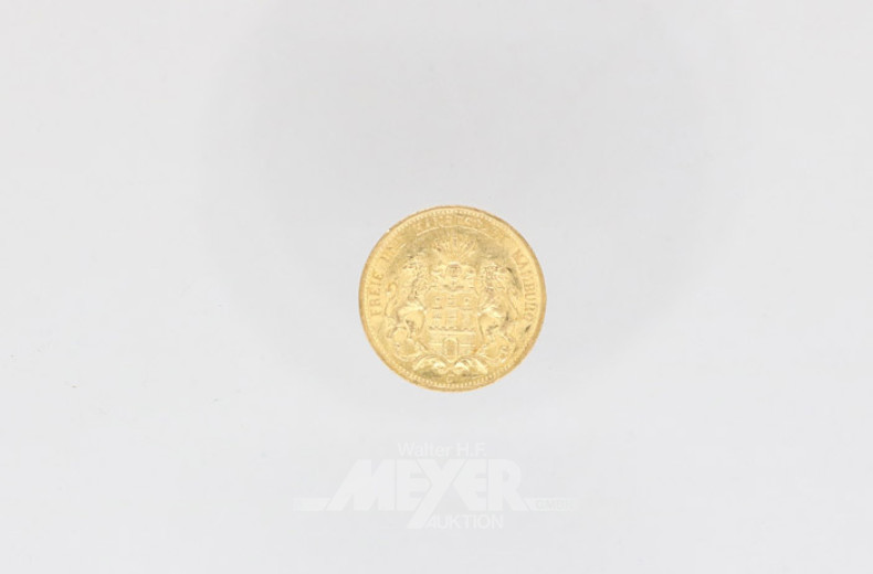 Goldmünze 20 Mark, Deutsches Reich,