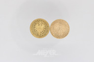 2 Goldmünzen 20 Mark, Deutsches Reich,