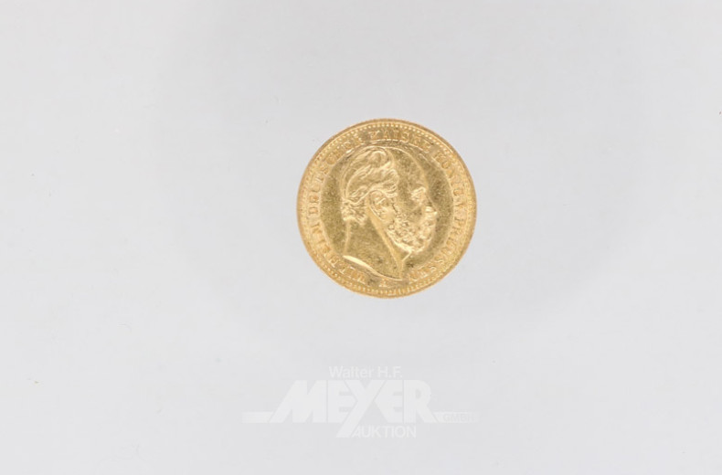 Goldmünze 20 Mark, Deutsches Reich,