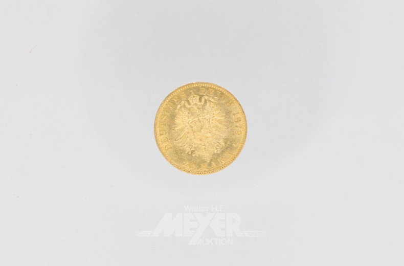 Goldmünze 20 Mark, Deutsches Reich,