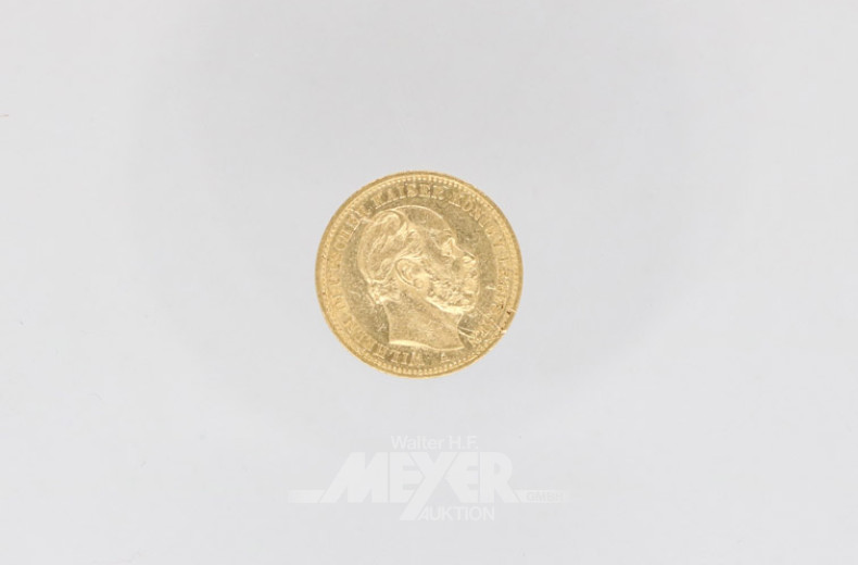 Goldmünze 20 Mark, Deutsches Reich,