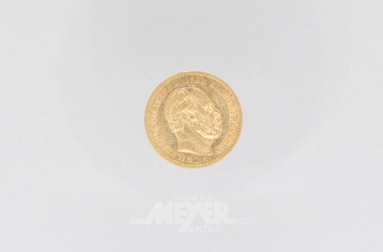 Goldmünze 20 Mark, Deutsches Reich,