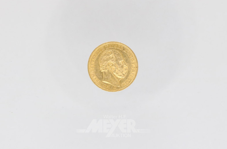 Goldmünze 20 Mark, Deutsches Reich,