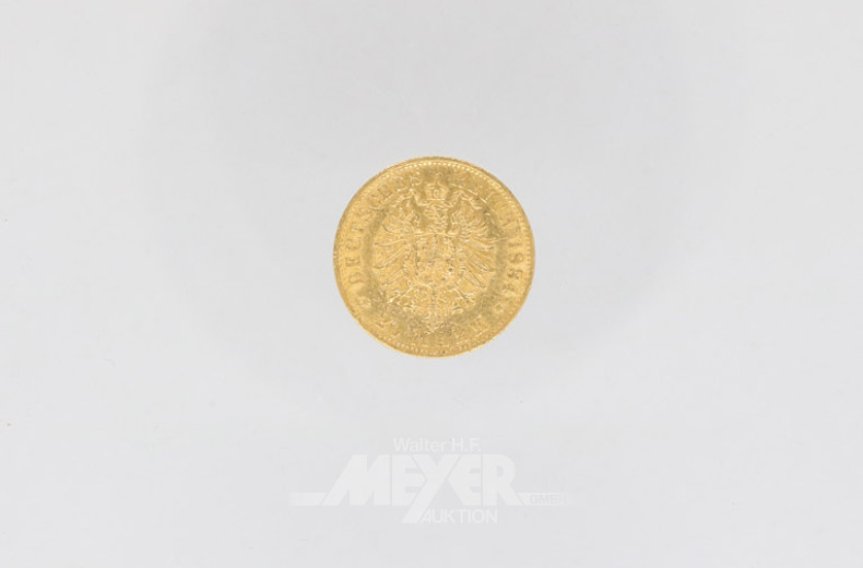 Goldmünze 20 Mark, Deutsches Reich,