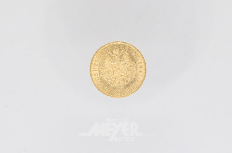 Goldmünze 20 Mark, Deutsches Reich,