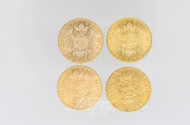 4 Goldmünzen 20 Mark, Deutsches Reich,