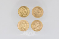 4 Goldmünzen 20 Mark, Deutsches Reich,