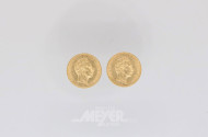 2 Goldmünzen 20 Mark, Deutsches Reich,