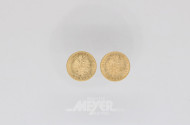 2 Goldmünzen 20 Mark, Deutsches Reich,